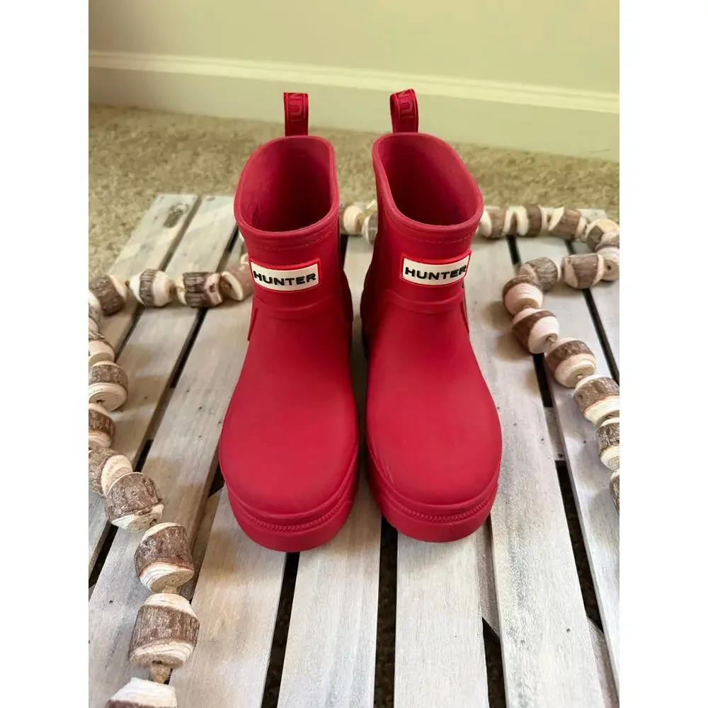 Hunter Grace Unisex Kids Red Boots